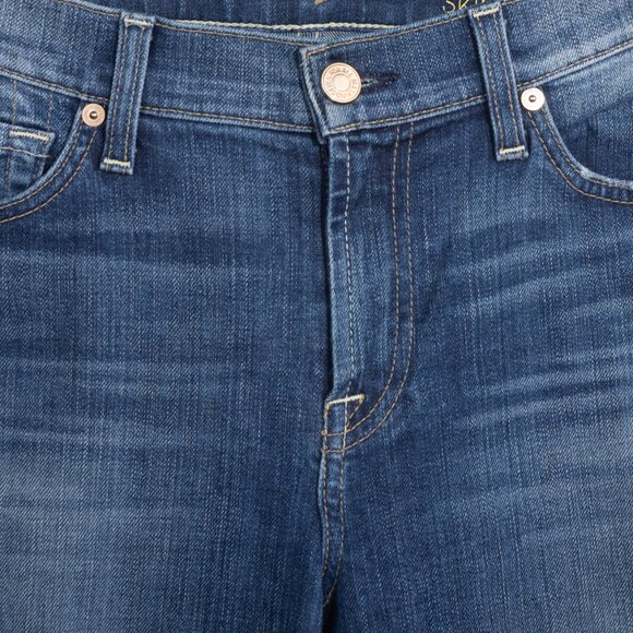 7 For All Mankind The Ankle Skinny Distressed Jeans Size 29 - Picture 6 of 8